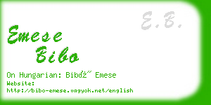 emese bibo business card